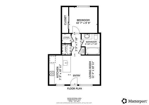 Floor plan 1X1