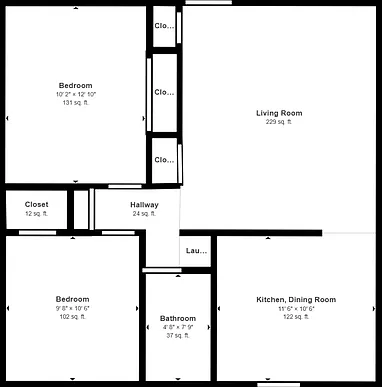 2 bed, 1.0 bath, 784 sqft, $899 — Photo 3