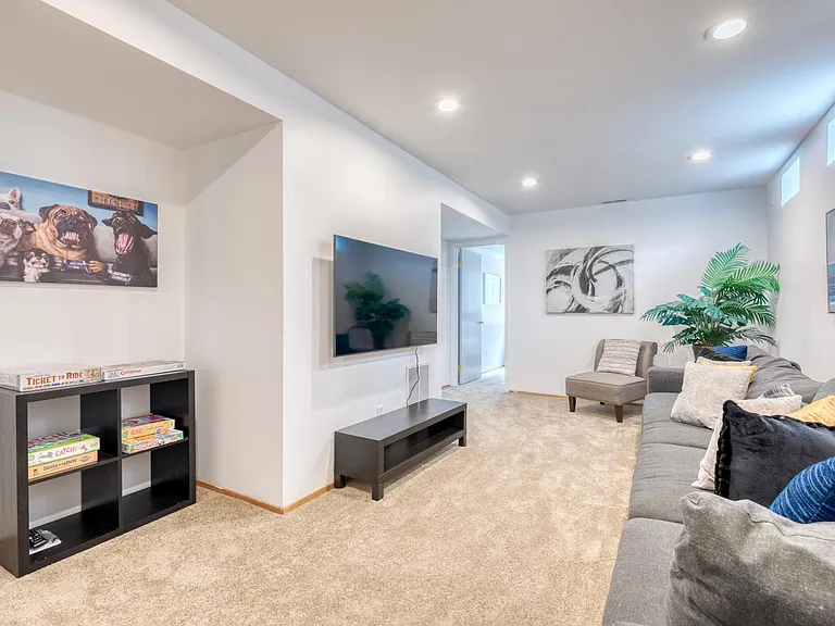Downstairs living room. Big and open!