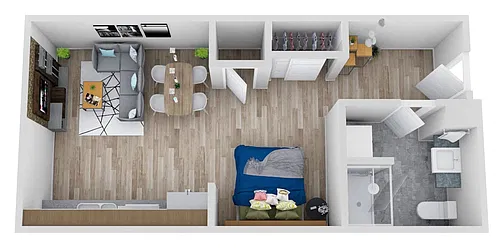 Floor plan 1025: Studio A
