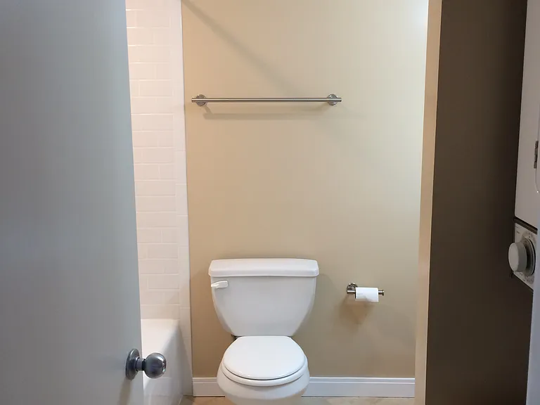 Bathroom and laundry.