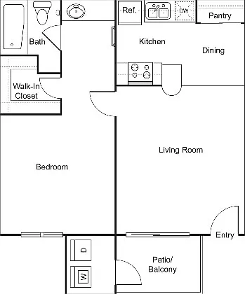 A2 | 1 bed 1 bath | 552 sq ft A2 | 1 bed 1 bath | 552 sq ft