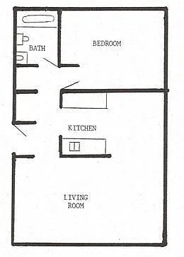 Floor plan 1 Bedroom 1 Bath