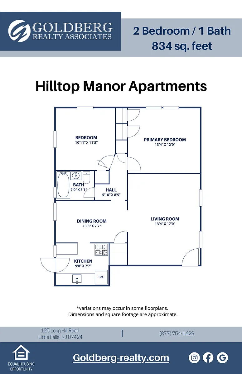 Floor plan Two Bedroom Dining Room