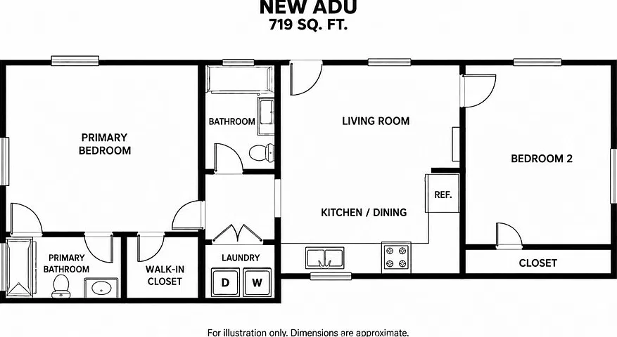 2 bed, 719 sqft, $2,800 — Photo 2