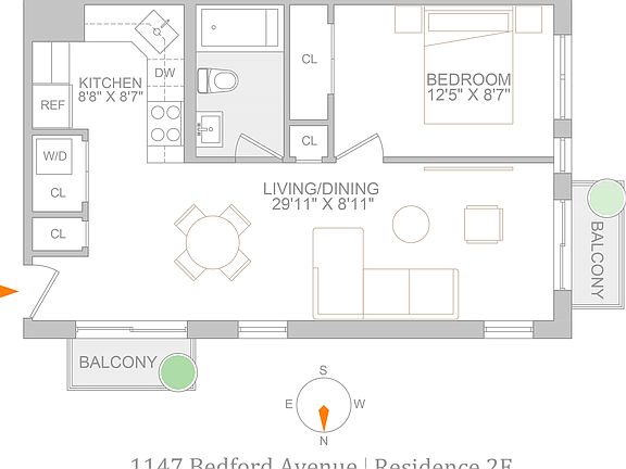 2nd image of 1147 Bedford Ave #2F