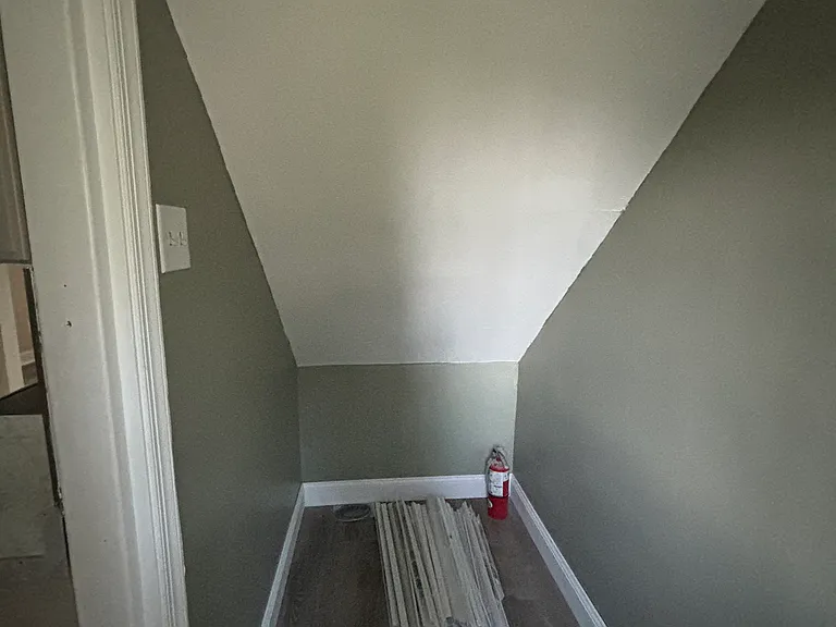 Storage area behind kitchen