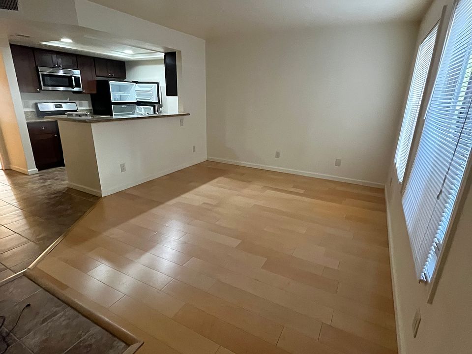 Living room and kitchen from the front door.