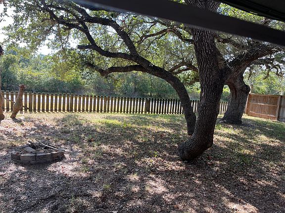 Fenced backyard