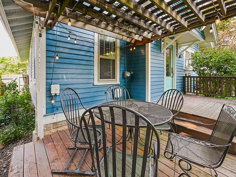 Backyard patio.