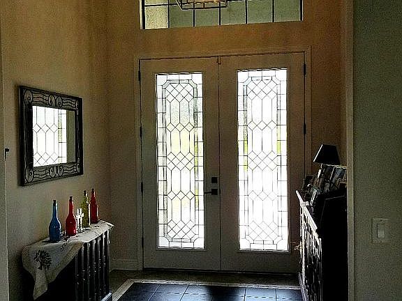 Double door entry foyer