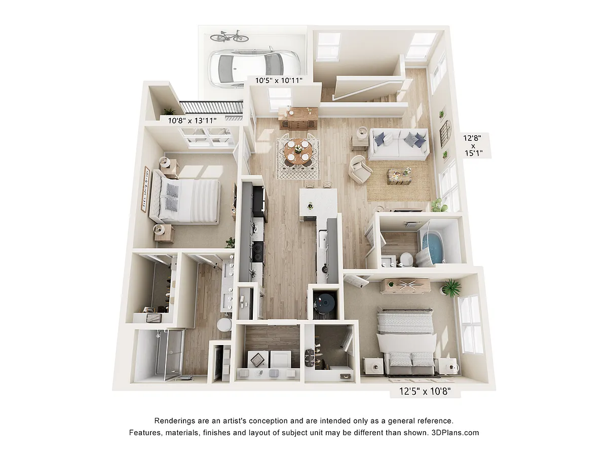 Floor plan BH-B1 (U) w/ Garage