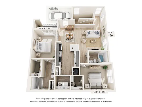 Floor plan BH-B1 (U) w/ Garage