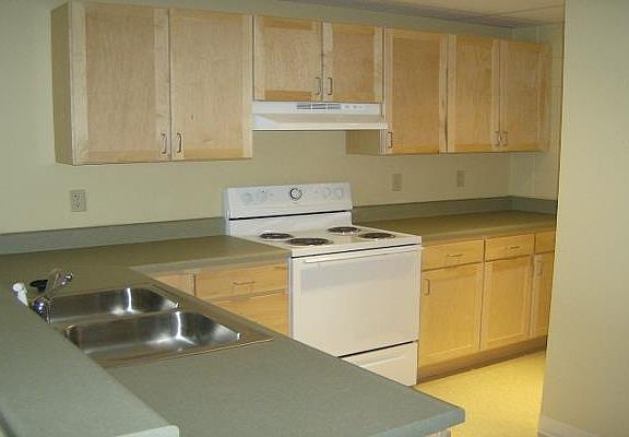 Kitchen with range