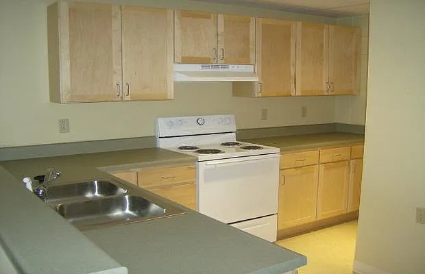 Kitchen with range