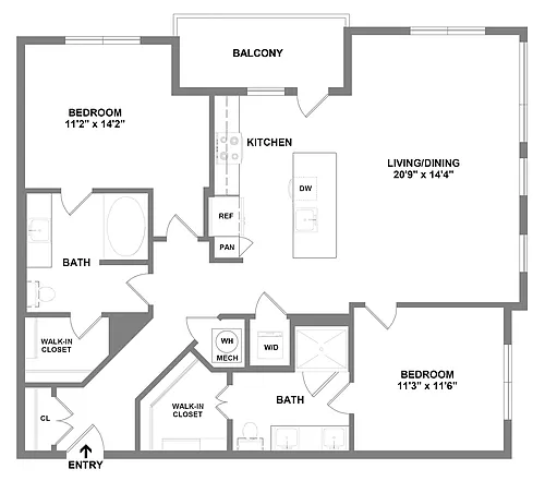 Floor plan B6-1225
