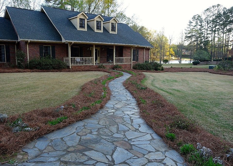 Slate sidewalk