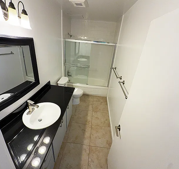 Bathroom with updated plumbing and fixtures