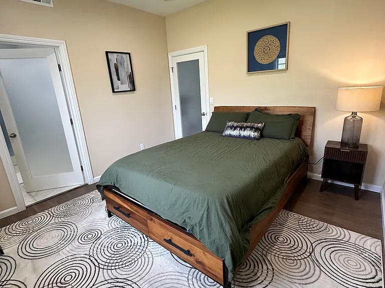 Bedroom in upstairs suite with private entrance