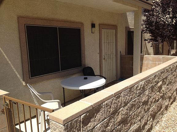 front of the unit with patio