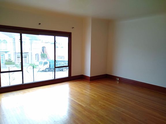 Living room with front window