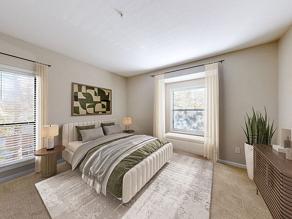 A restful retreat with modern touches and plenty of natural light.