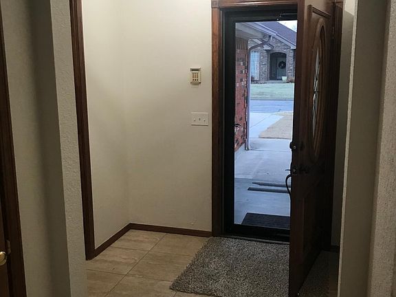 View of entryway from living area