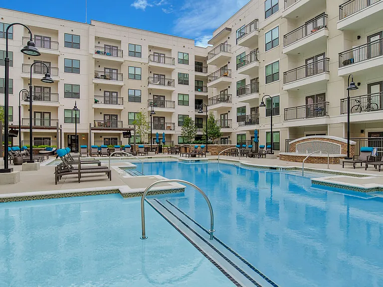 Our courtyard features a resort-style swimming pool