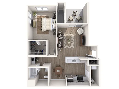 Floor plan B1-1X1