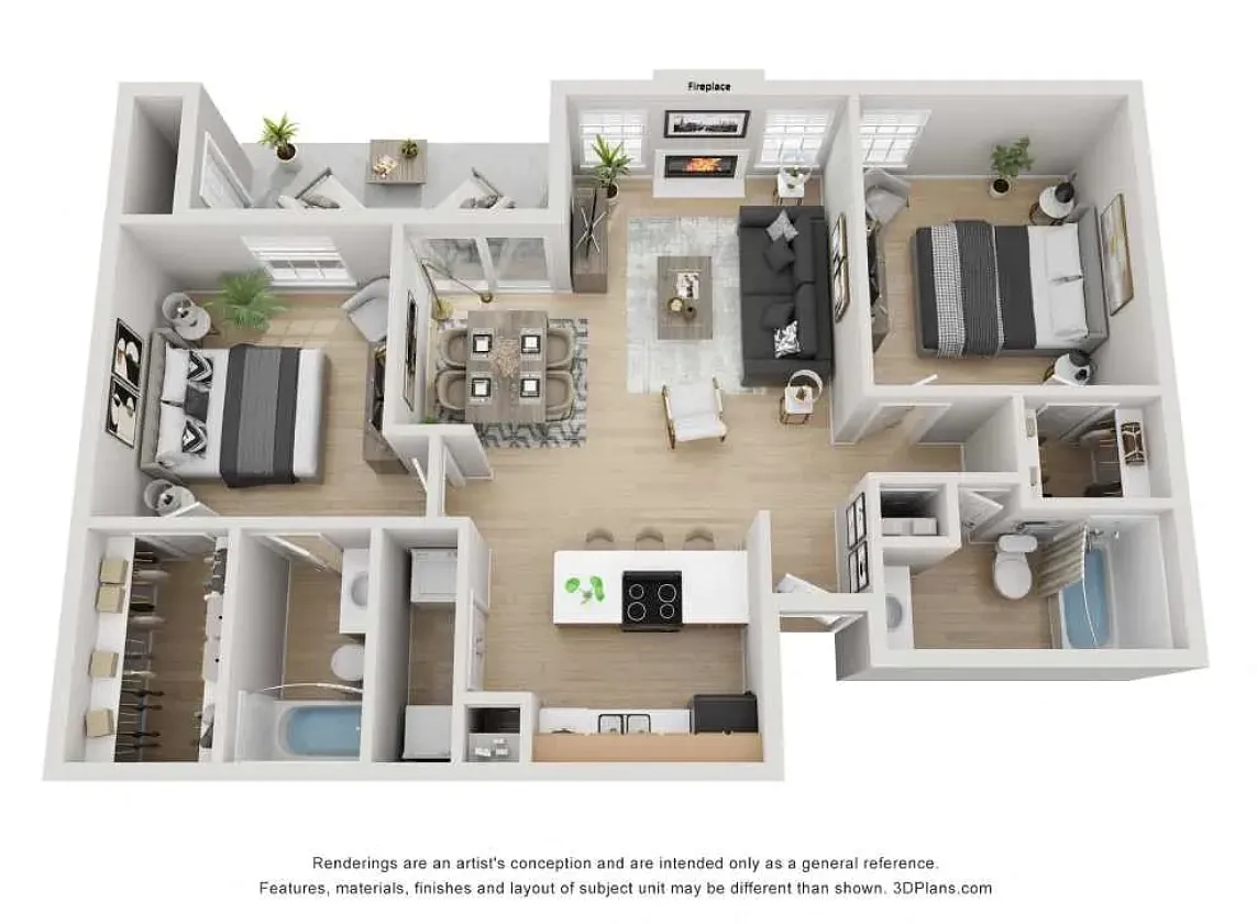 Floor plan 2x2B
