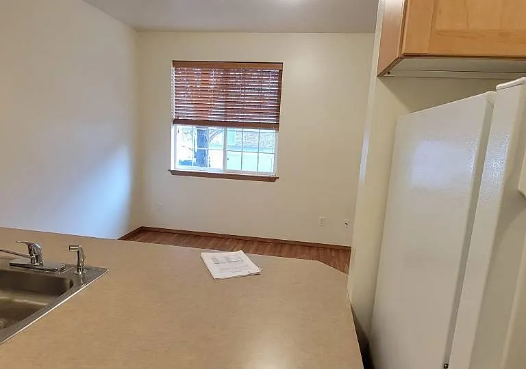 Living space from kitchen