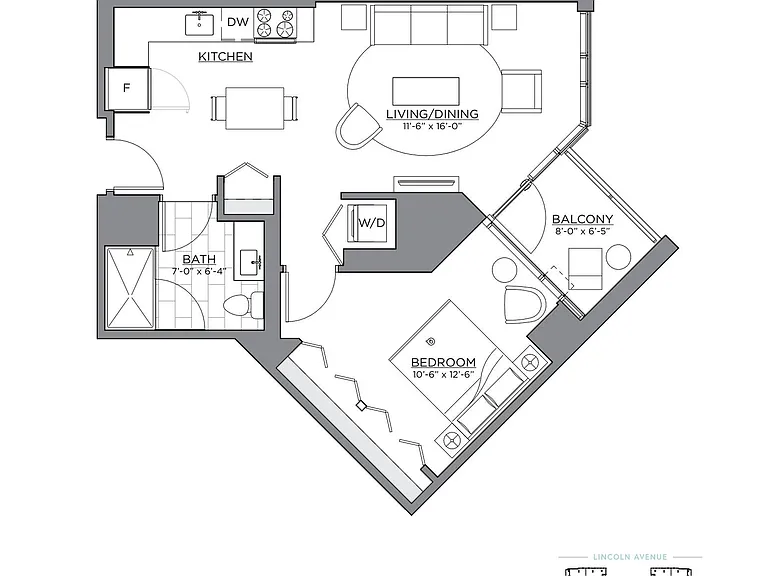 A2 floor plan Elevate Lincoln Park