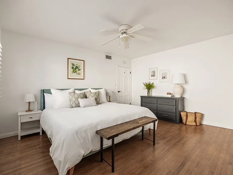 The master bedroom with en-suite bathroom.