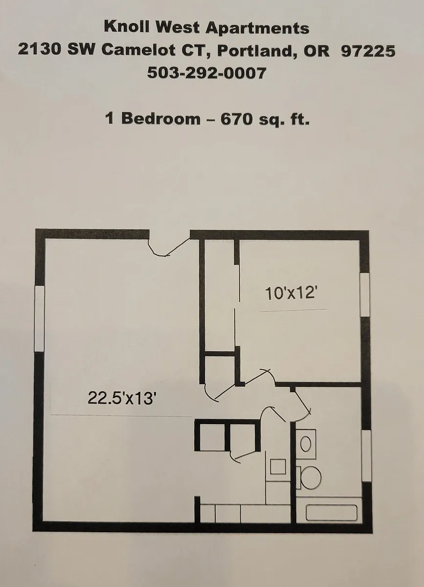 Floor plan 1X1