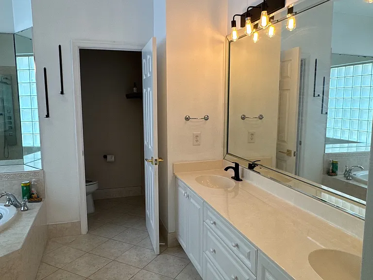 Master Bath, double sink vanity.