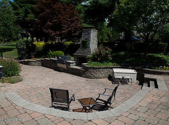 Built In Grill with Fireplace