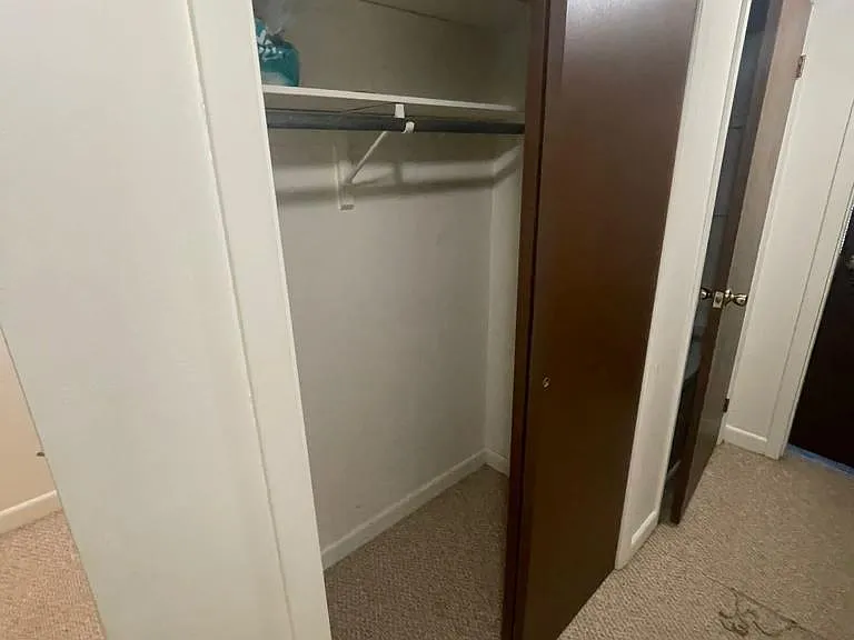 Extra closet space in second floor