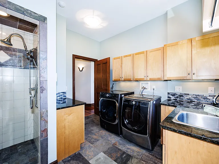Laundry off garage