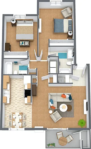 Floor plan 2 bedroom