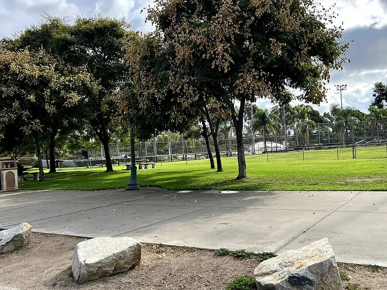 Park for dog walking etc., just 4 houses away.