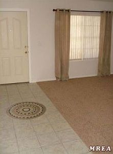 entryway and living room
