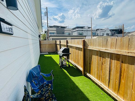 Fenced in side yard