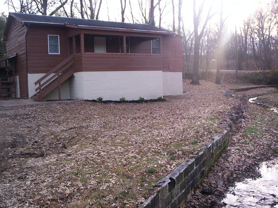 Huge front porch with a view of the creek!
