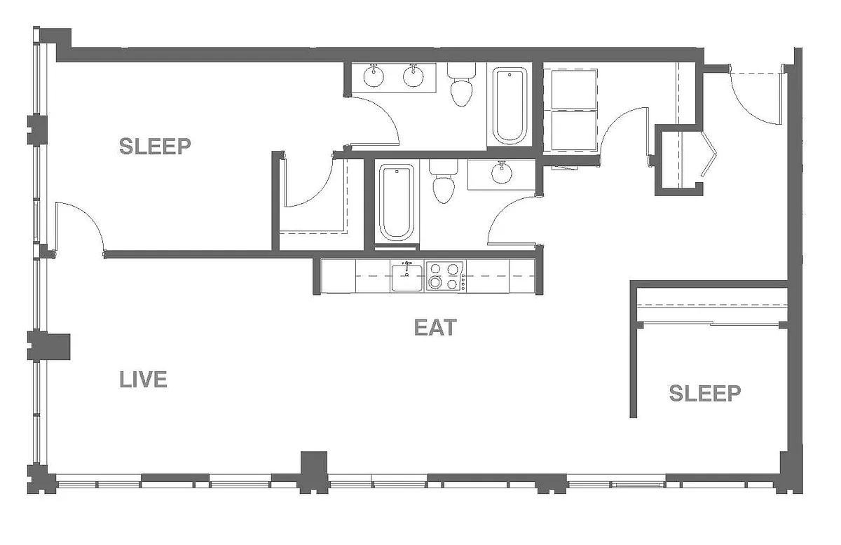 Floor plan 2X2 B