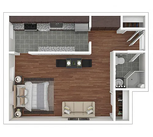 Floor plan TIER 01, 31: STUDIO