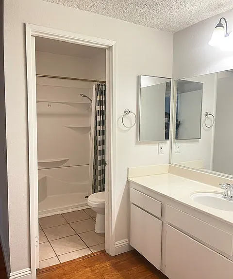 Bathroom attached to master bedroom.