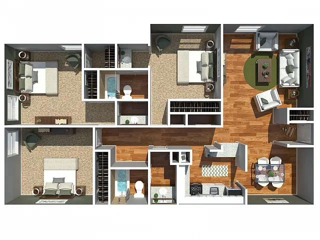 Floor plan 3 Bedroom 2 Bathroom