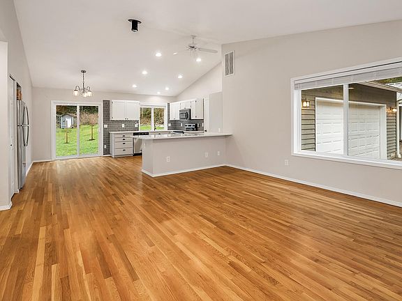 Living room and kitchen from front door