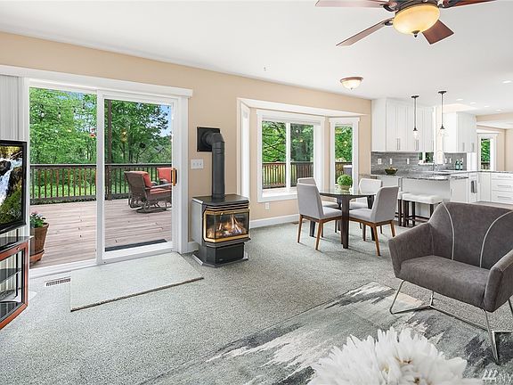 Private living space, cozy gas fireplace, 50 x 18 Deck.