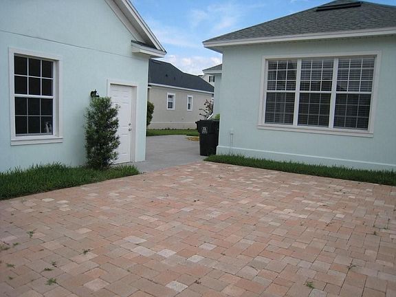 enclosed brick patio